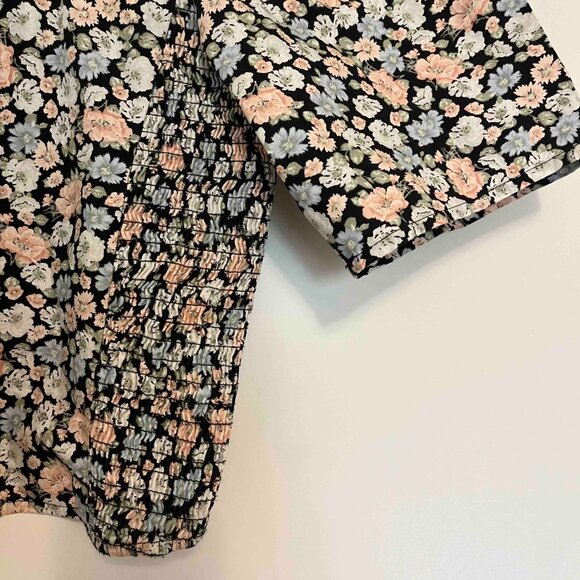 Levi's Cropped Floral Top w/ Puffed Sleeves M - Picture 5 of 6